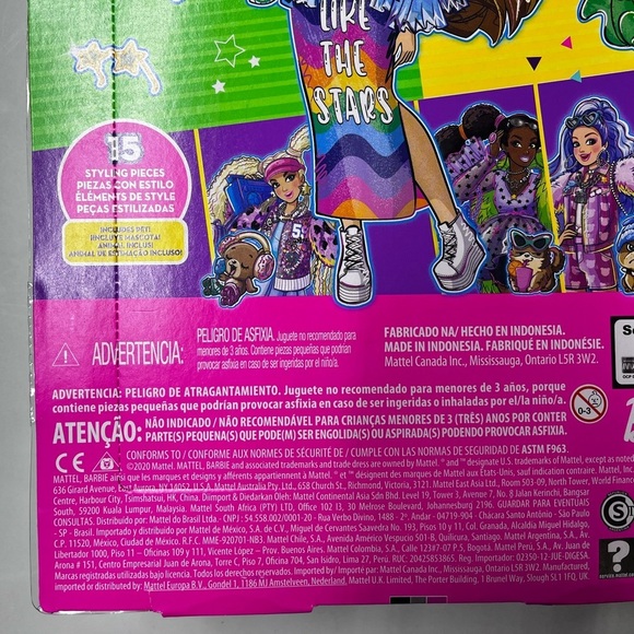 NEW Barbie Extra Doll & Accessories #9 Long Brunette Hair & Pet Crocodile 3+ - Picture 10 of 14